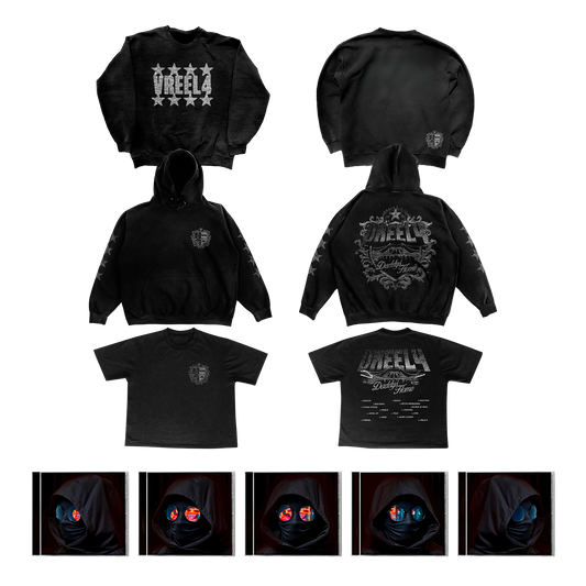 5 CDs + Hoodie + Crewneck + T-shirt